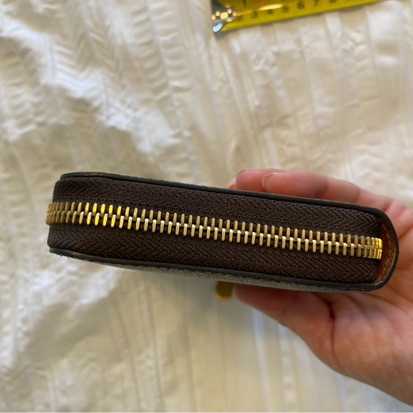 Women’s Brown Canvas Large Wallet - Picture 10 of 11